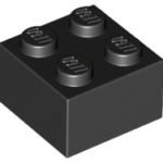70707001 - Black brick 2x2