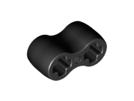 70707009 – Black technic axle connector double flexible rubber