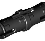 black technic pin with friction ridges lengthwise with center slots