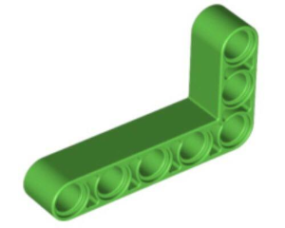 bright green technic liftarm 3x5 L shape thick
