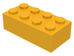 bright light orange brick 2x4