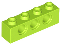 lime technic brick 1x4 with holes