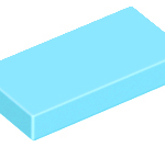 medium azure tile 1x2 with groove