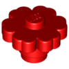 70707076 - Red plant flower 2x2 rounded solid stud