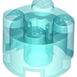 70707083 - Trans light blue brick round 2x2 with axle hole