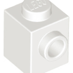 white brick modified 1x1 with stud on 1 side