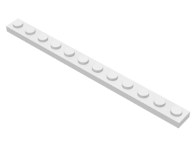 70707096 - White plate 1x12