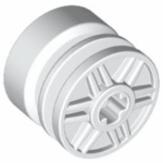 white wheel 18mm dx14mm with axle hole fake bolts and shallow spokes