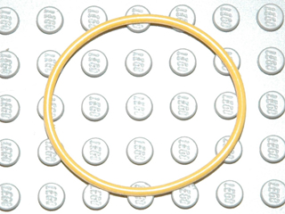 yellow rubber belt extra large approx 5x5